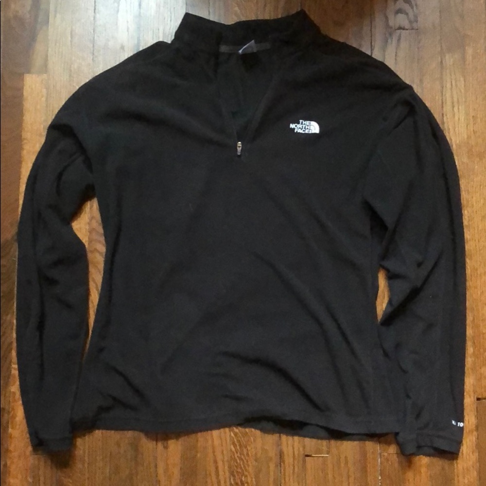 The North Face Black 1/4 zip